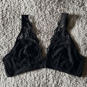 Floral Lace Plunge Bralette